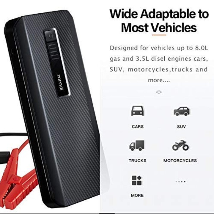 70mai Jump Starter Max Black - Portable Car Battery Jump Starter