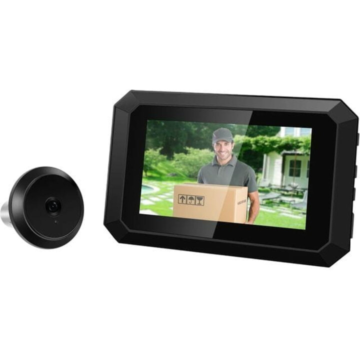 Escam C23-G 2 MP 3,97 Polegadas Preto - Olho Mágico Digital