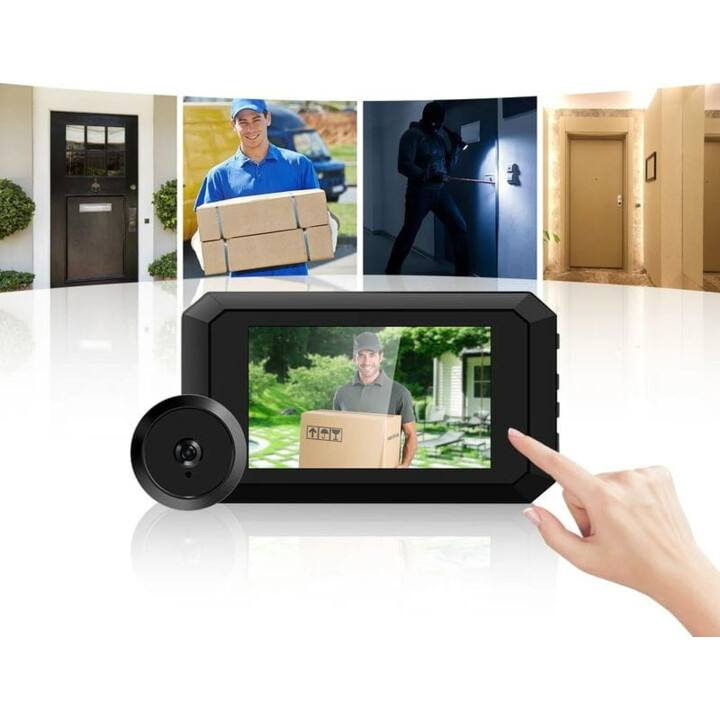 Escam C23-G 2 MP 3,97 Polegadas Preto - Olho Mágico Digital