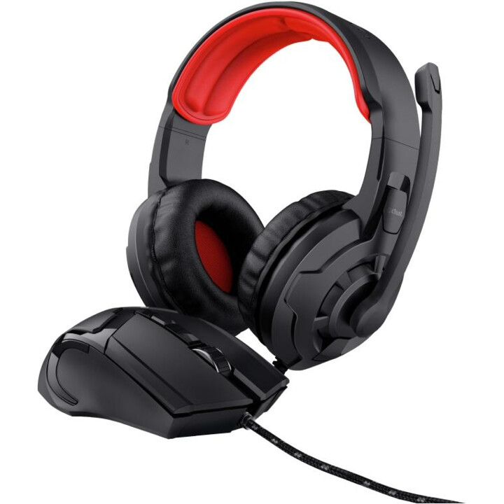 Kit cuffia da gioco + mouse da gioco Trust 24761 Nero / Rosso