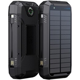 PowerNeed S20000Q LadegerätfürMobilgeräte Universal Lightning, Solar, USB Kabelloses Aufladen Schnellladung Draußen