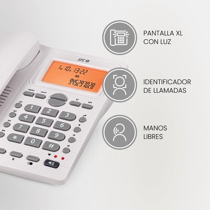 Spc 3612B Bureau Téléphone Id 2 Lcd Blanc