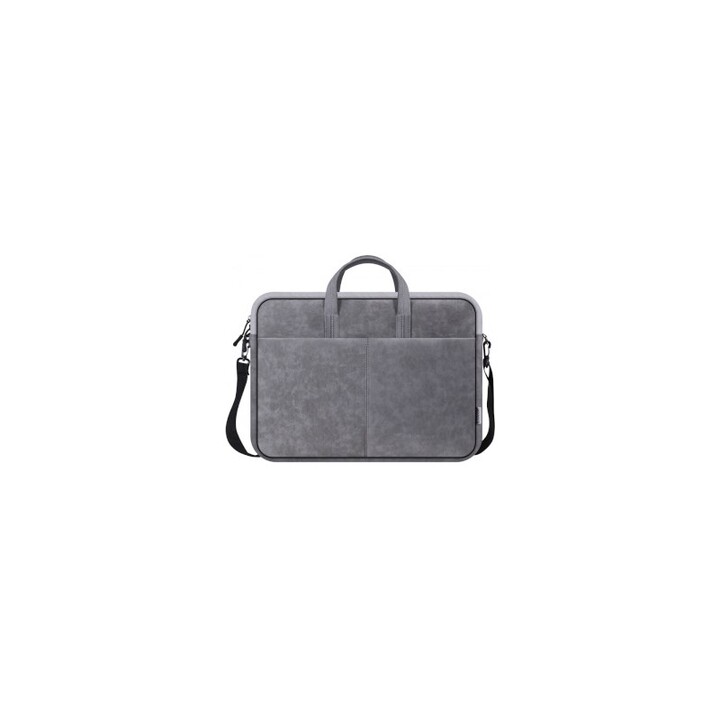 SAC EN CUIR SOLID DEFENDER GRIS 15.6