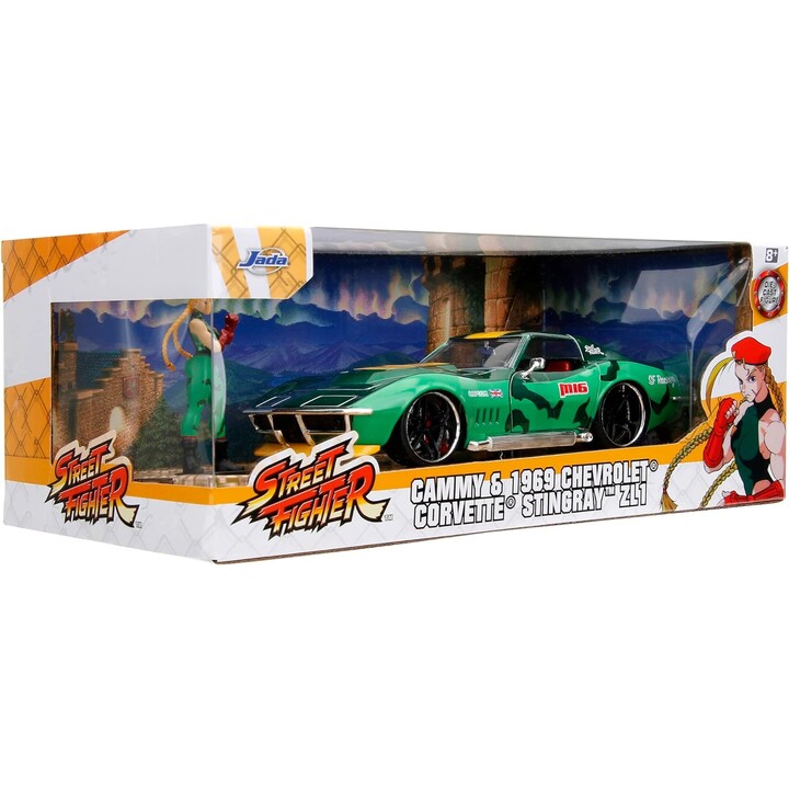 Auto Street Fighter 1969 Chevrolet with Cammy 1/24 Simba JADA Action Figure