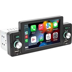 SWM 160C Bluetooth/Carplay/USB Negro - Autorradio 1 DIN