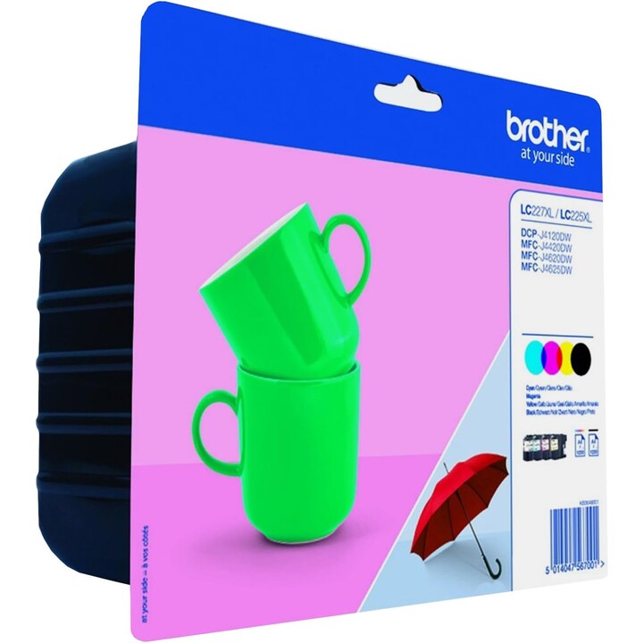 Brother LC-227XLVALBP Druckerpatrone Original Schwarz , Cyan, Magenta, Gelb Mehrfachverpackung 4 Stück(e)