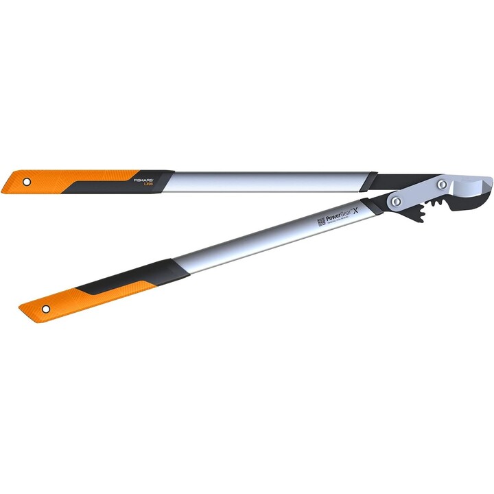 Troncarami Fiskars PowerGear X LX94, manici in alluminio nero e arancione