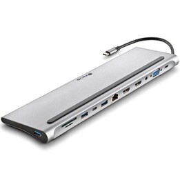 Docking USB Typ-C NGS WonderDock12/ 3xUSB/ 2xHDMI/ 1xVGA/ 1xRJ45/ 1xKartenleser/ 1xJack 3,5/ 1xUSB Typ-C PD/ Grau