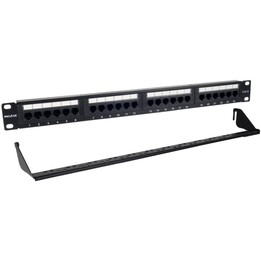 Patchpanel Phasak PU 2424/ 24 Ports/ Cat.6/ 1U Höhe/ Kabelmanagement