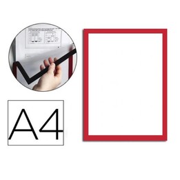 DURABLE DURAFRAME MAGNETIC A4 marco informativo magnético rojo