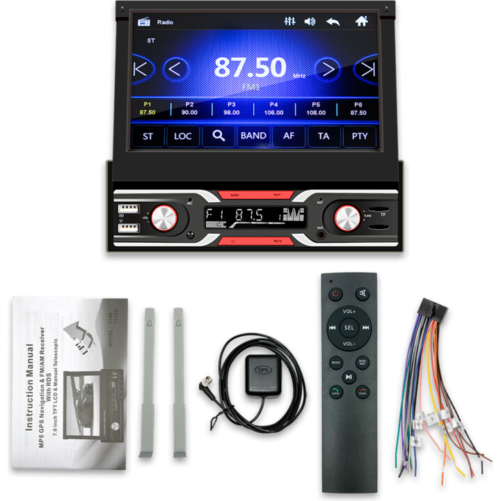 OEM SWM 9603S Retractable Screen Bluetooth USB Black