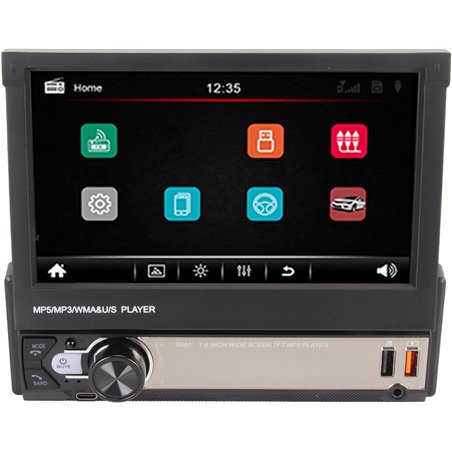 SWM 9901C-S Bluetooth Mirror Link Carplay Autoradio USB 1 DIN Nero