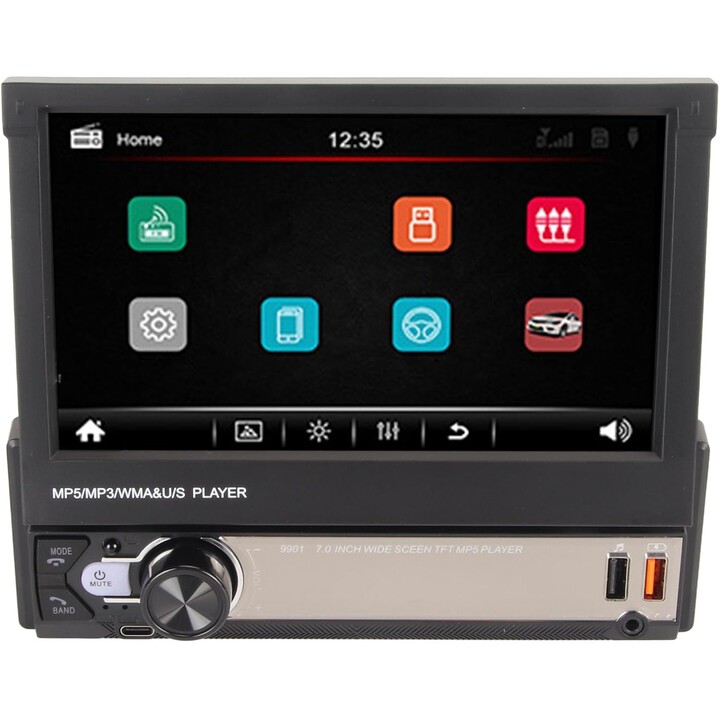 SWM 9901C-S Bluetooth Mirror Link Carplay Autoradio USB 1 DIN Nero