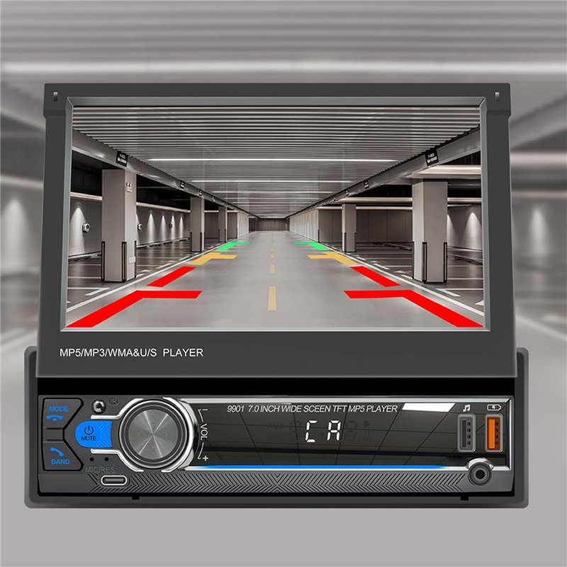 SWM 9901C-S Bluetooth Mirror Link Carplay Autoradio USB 1 DIN Nero