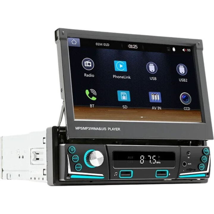 SWM 9606C-S Bluetooth MirrorLink Carplay Autoradio USB 1 DIN Nero