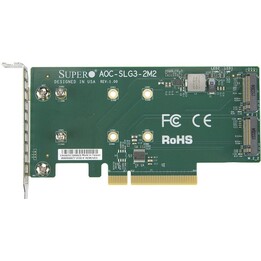 Placa e adaptador de interface M.2 interno Supermicro AOC-SLG3-2M2