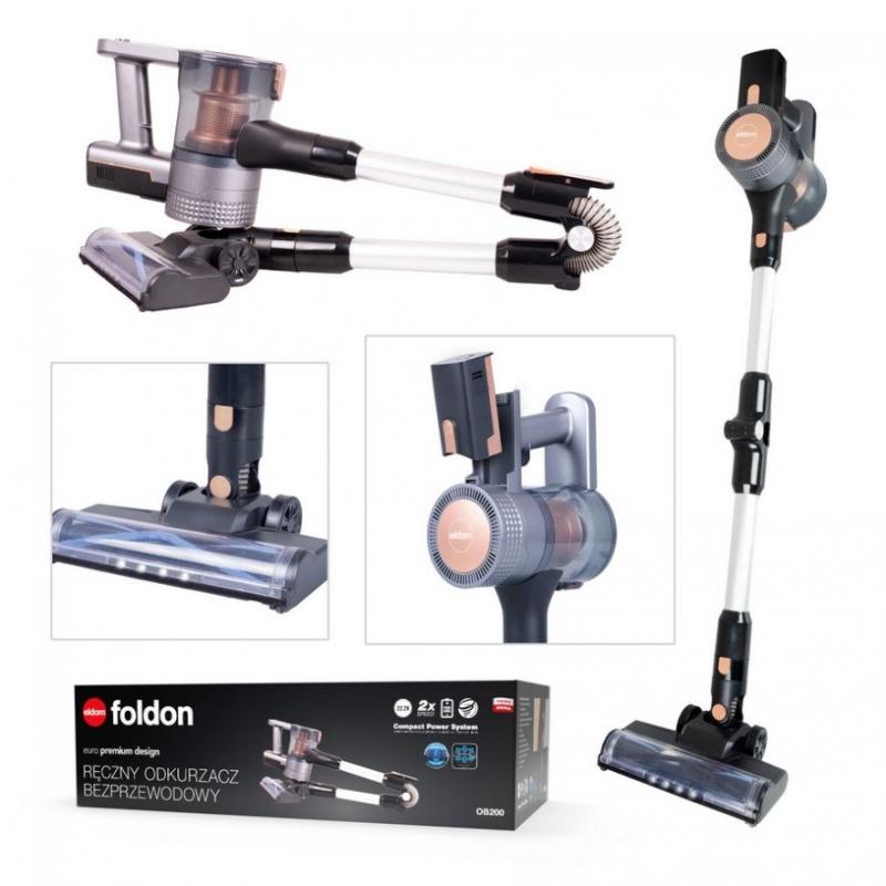 OB90 ELDOM, aspirador vertical VESS, inalámbrico, cepillo eléctrico