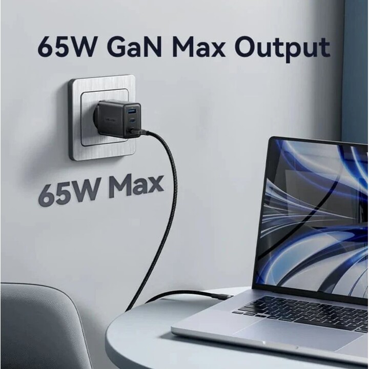 Gan Vention Wandladegerät FERW0-EU/ 2xUSB Typ-C/ 1xUSB/ 65W