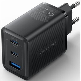 Vention Gan Wall Charger FERB0-EU/ 2xUSB Type-C/ 1xUSB/ 65W