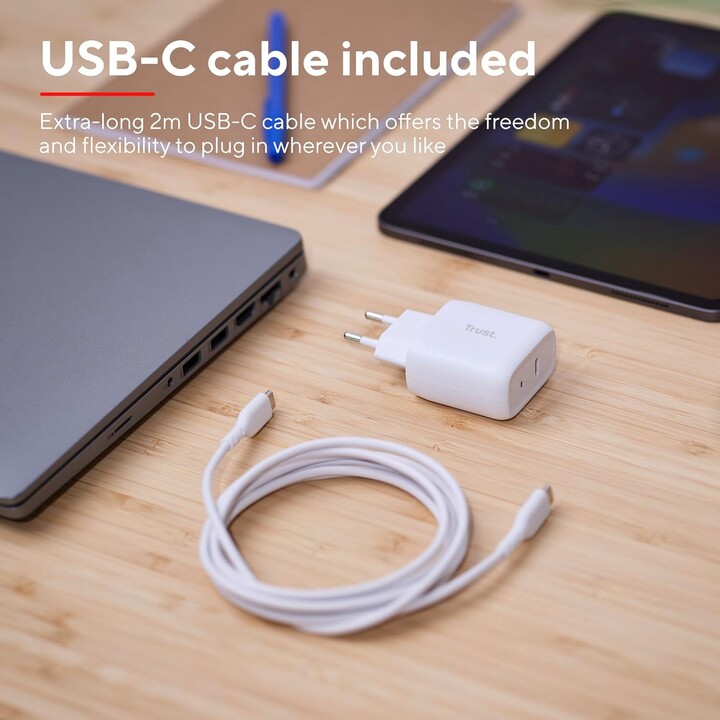 Trust Maxo Wandladegerät 45W 1xUSB-C weiß