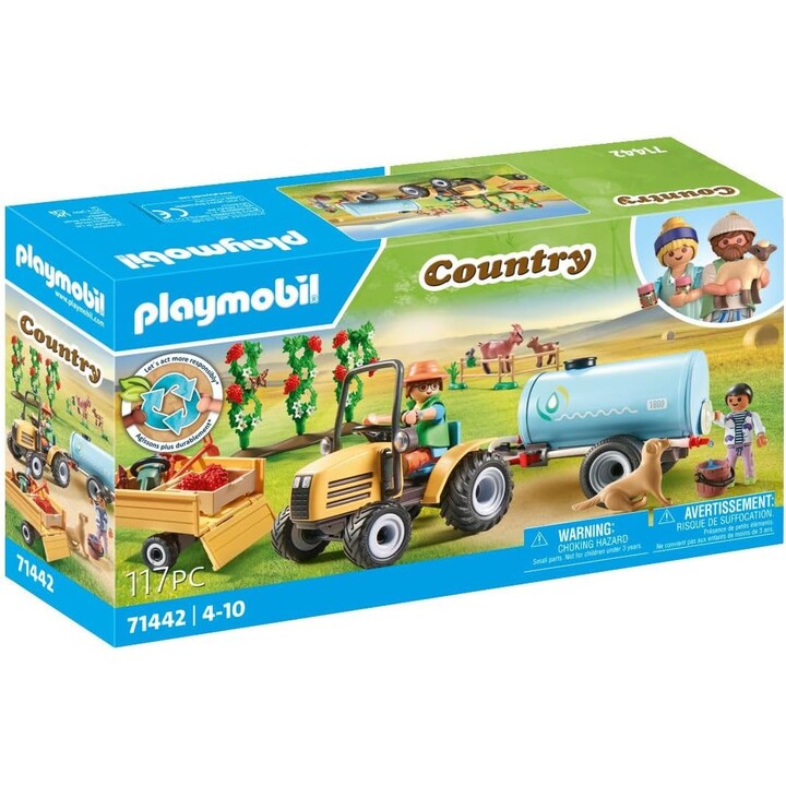 Country Figure Set 71442 Tractor with Trailer and Water Tank