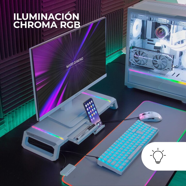 Soporte Gaming para Monitor Mars Gaming MGS-ONE/ hasta 30 kg