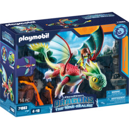 Conjunto de figuras de penas e Alex de dragões 71083