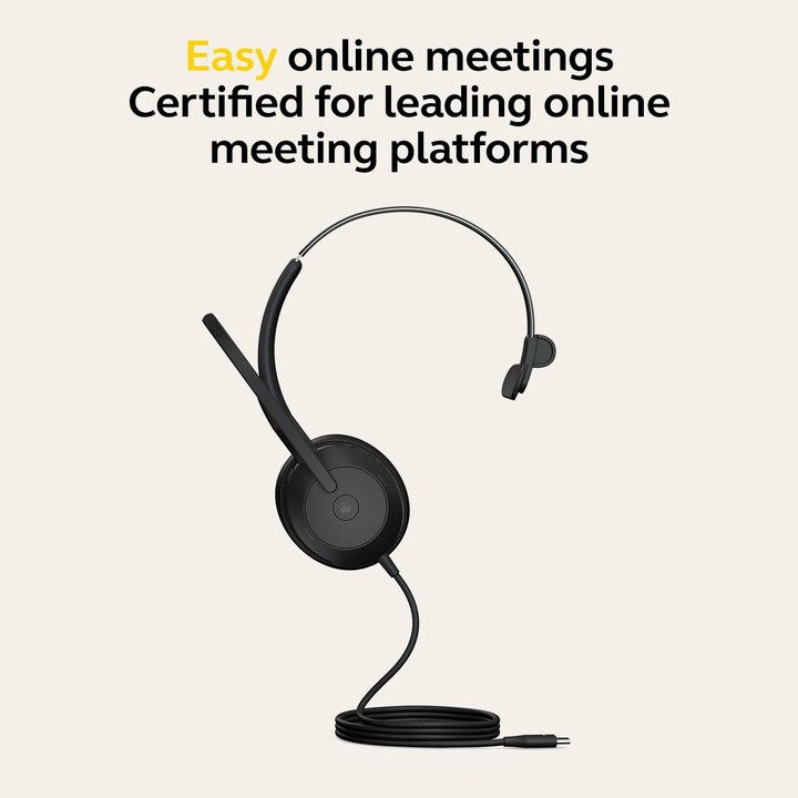 Jabra Evolve2 50 MS Mono Headset On-Ear