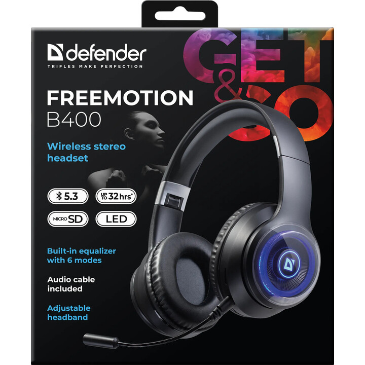 Defender Écouteurs Bluetooth FREEMOTION B400 LED 63400