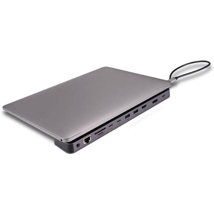 Lindy DST-Mini XT 810 estación de acoplamiento USB-C Anthracite