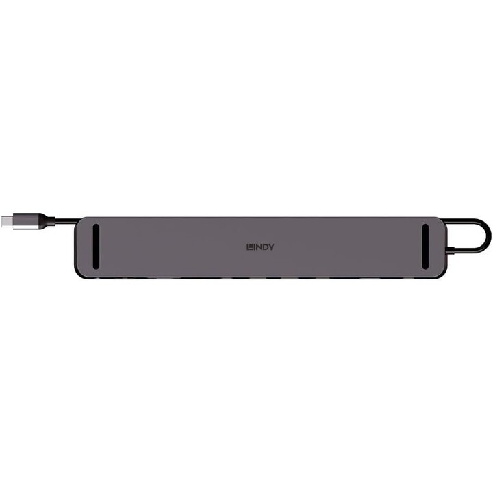 Lindy DST-Mini XT 810 stazione docking USB-C antracite