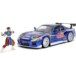 Auto Street Fighter 1993 Mazda RX7 with Chun-Li 1:24 Simba JADA Action Figure