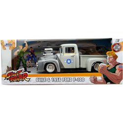 Auto Street Fighter 1956 Ford Pickup with Guile 1:24 Simba JADA Figure
