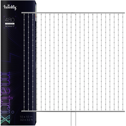 Twinkly Matrix – 480 RGB LED Pearl Lights, Clear Cable, 3.3x3.3ft F Plug Type