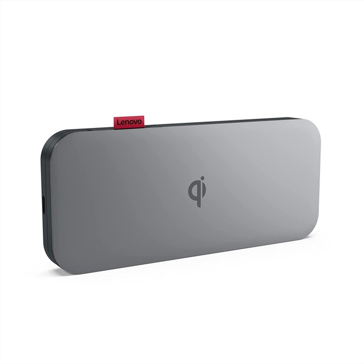 Lenovo GO Polímero de litio 10000 mAh Cargador inalámbrico Gris