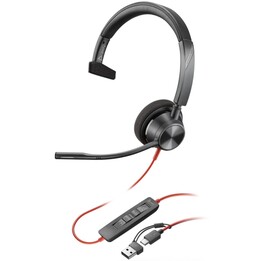 Poly Blackwire 3310 USB-C/A Auriculares