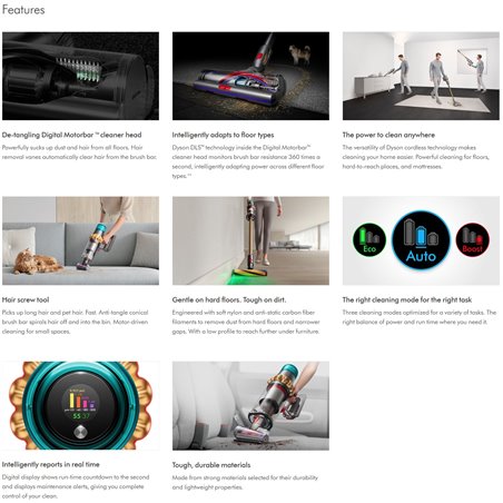 Dyson Vacuum Cleaner V15 Detect Absolute (2023) Gold