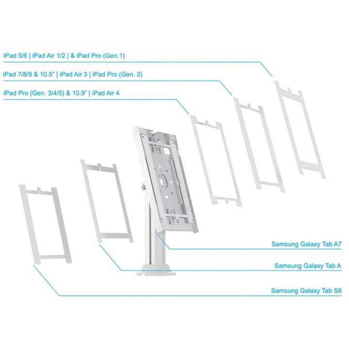 Neomounts DS15-640WH1 soporte giratorio para tableta de encimera para tabletas de 9,7-11" - Blanco