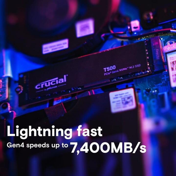 Crucial T500 1TB PCIe Gen4 x4 NVMe SSD