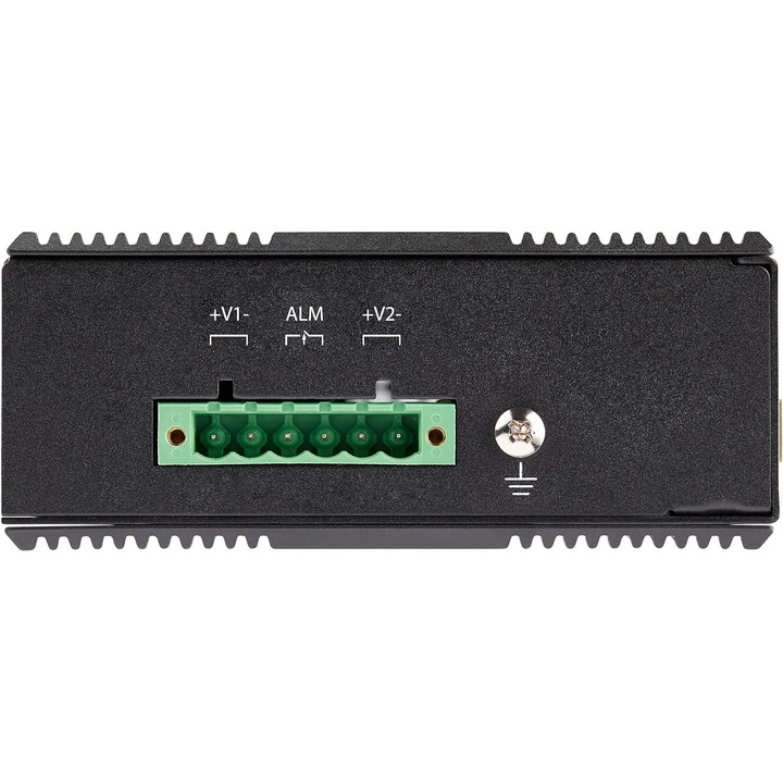 StarTech Industrial 6 Port Gigabit Ethernet Switch - 4 PoE RJ45 +2 SFP Slots 30W PoE+ DIN Rail Mounting