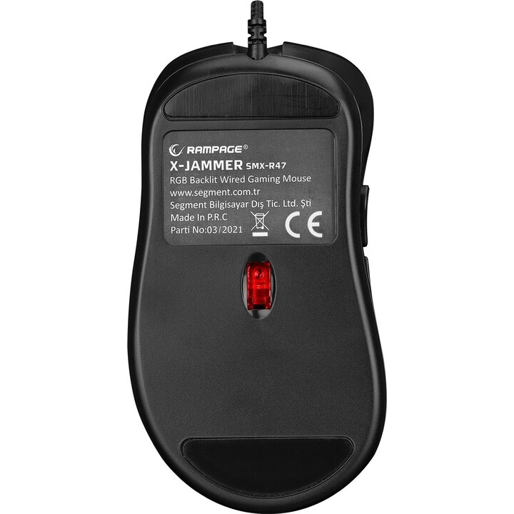 RAMPAGE GAMING MOUSE X-JAMMER BLACK RGB 7200 DPI