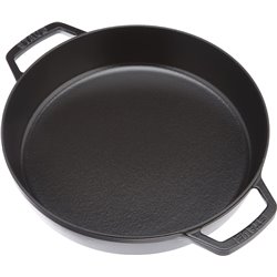 Staub Sartén de Hierro Fundido con Dos Asas - 26 cm, Negro