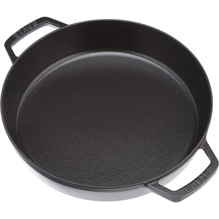 Staub Cast Iron Frying Pan with Two Handles - 26 cm, Black