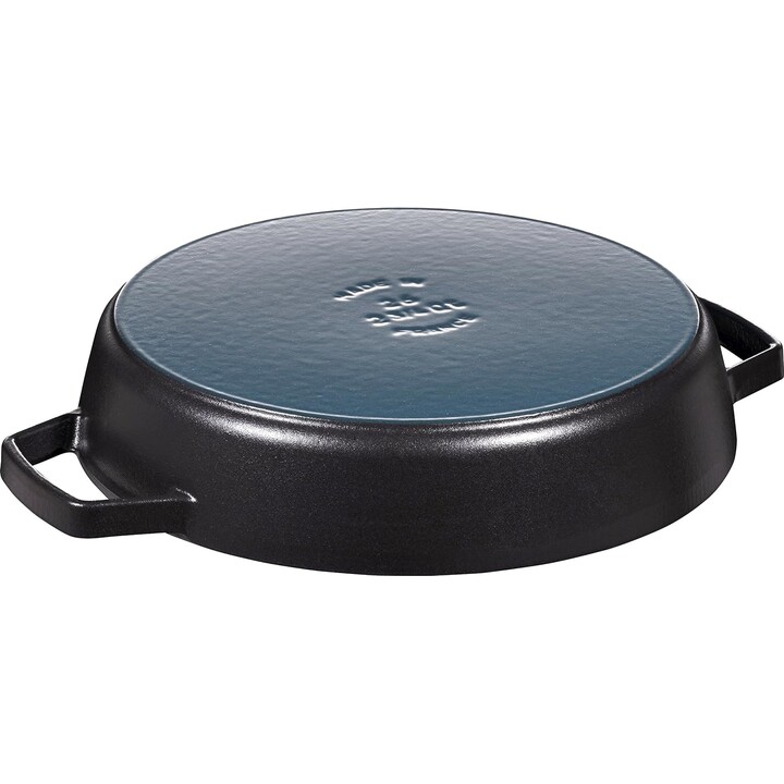Staub Cast Iron Frying Pan with Two Handles - 26 cm, Black