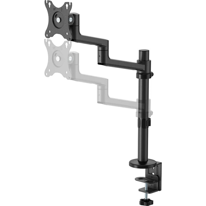 Neomounts DS60-425BL1 Brazo para monitor de 17-27 pulgadas, 0-8 kg, ahorra espacio, negro