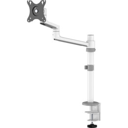 Neomounts Nächster Lite DS60-425WH1 Single Monitor Arm, 17-27 Zoll, 0-8 kg, Raumsparung, Weiß
