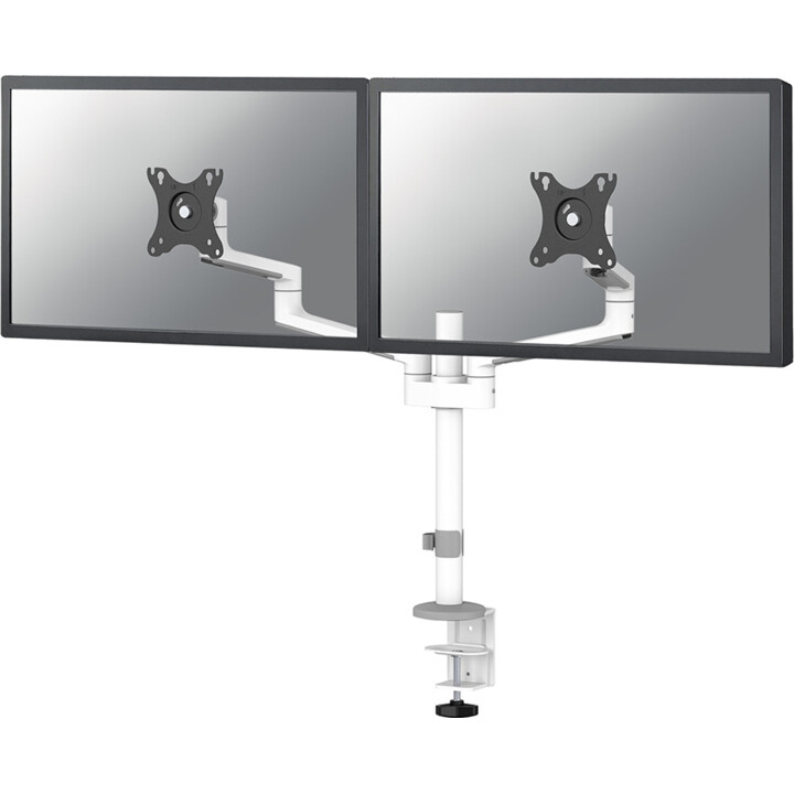 Neomounts Próximo Lite DS60-425WH2 Arm de monitor duplo, 17-27 polegadas, 0-8 kg/tela, economia de espaço, branco