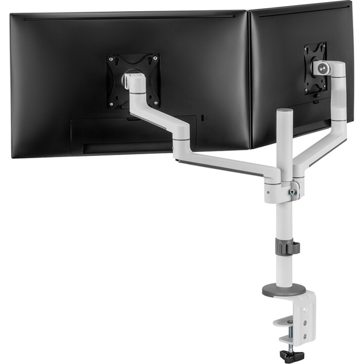 Neomounts Próximo Lite DS60-425WH2 Arm de monitor duplo, 17-27 polegadas, 0-8 kg/tela, economia de espaço, branco