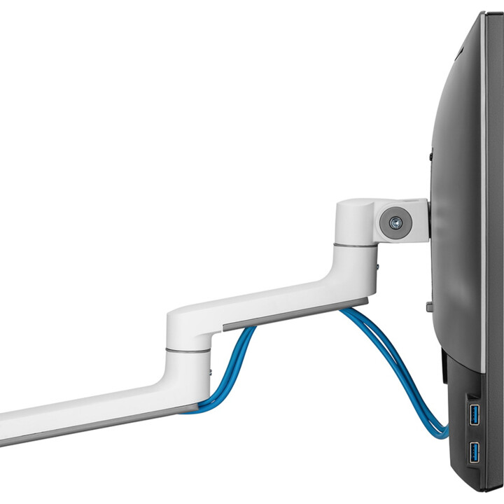 Neomounts Próximo Lite DS60-425WH2 Arm de monitor duplo, 17-27 polegadas, 0-8 kg/tela, economia de espaço, branco