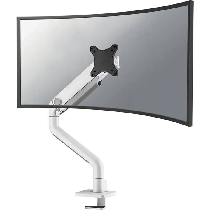 Neomounts DS70S-950WH1 Brazo para monitor de 17 a 49 pulgadas, resorte de gas, Topfix, tope de 180°, blanco